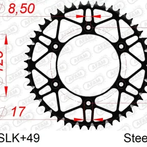 Corona AFAM 38300SLK+49 in acciaio passo 520 BETA RR 200 ENDURO 2019 -2023 Offerta