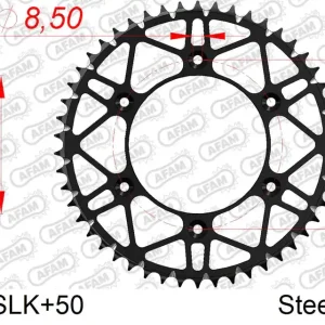 Direttamente Dal Produttore Corona AFAM 71304SLK+50 in acciaio passo 520 GAS-GAS EC 250 2021 -2023