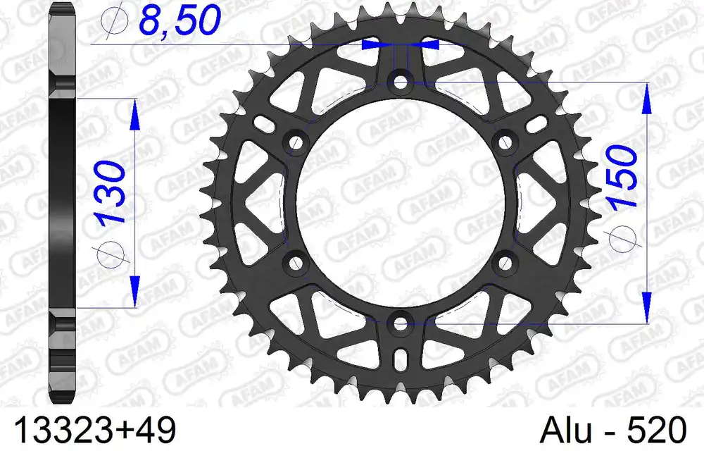 Corona AFAM 13323+49 in all. passo 520 YAMAHA WR 125 2002 -2003 Must-Have