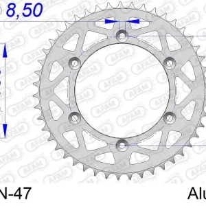 Corona AFAM 13323N-47 in all. passo 520 YAMAHA YZ 450 F 2003 -2004 Spedito Oggi