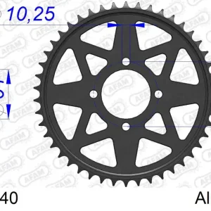 Corona AFAM 15310-40 in all. passo 520 KAWASAKI KSF 400 KFX400 2003  -2006 Offerta Lampo