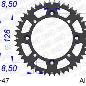 Nuova Collezione Corona AFAM 17107+47 in all. passo 420 KAWASAKI KX 65 2002 -2023