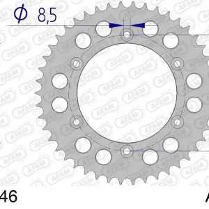 Novità Corona AFAM 36400N-46 in all. passo 520 APRILIA SXV 450 SUPERMOTO 2006  -2013