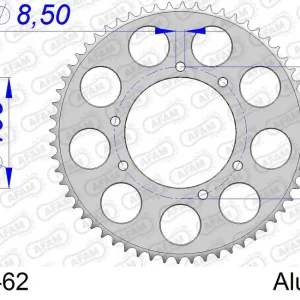 Promozione Esclusiva Corona AFAM 48200-62 in all. passo 428 HM-HONDA CRE F 125 BAJA 4T 2011 -2016