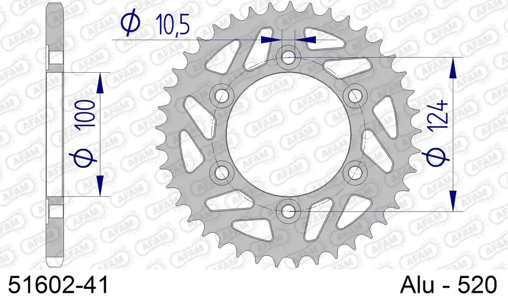 Corona AFAM 51602-41 in all. passo 520 DUCATI 600 SUPERSPORT 1995 -1998 Prezzo Basso