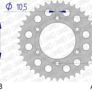 Corona AFAM 51609-38 in all. passo 525 DUCATI 1000 DS SUPERSPORT 2005 -2006 Ultime Pezzi