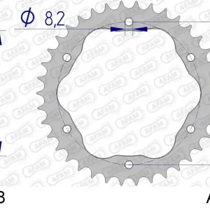 Corona AFAM 51803-38 in all. passo 525 DUCATI 1098 2007 -2008 Più Venduto