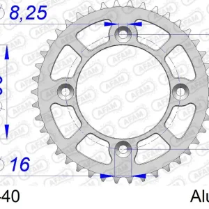 Corona AFAM 72106-40 in all. passo 415 HUSQVARNA TC 50 2017 -2023 Nuovo Arrivo