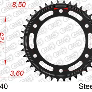 Nuovo Arrivo Corona AFAM acciaio10339-40 Passo 520 HONDA CRF 300 LA ABS M 2021