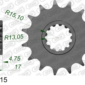 Promozione Esclusiva Pignone AFAM 20612-15 passo 525 HONDA CB 650 F 2014 -2016