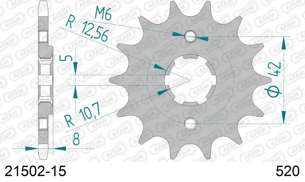 Pignone AFAM 21502-15 passo 520 YAMAHA XT 350 1985 -1998 A Buon Prezzo