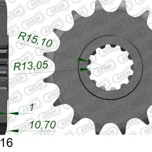 Solo Oggi Pignone AFAM 21801-16 passo 530 YAMAHA FZS 1000 FAZER 2001 -2006