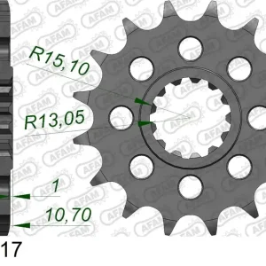 Consegna Rapida Pignone AFAM 21804-17 passo 520 YAMAHA YZF 1000 R1 2004 -2014