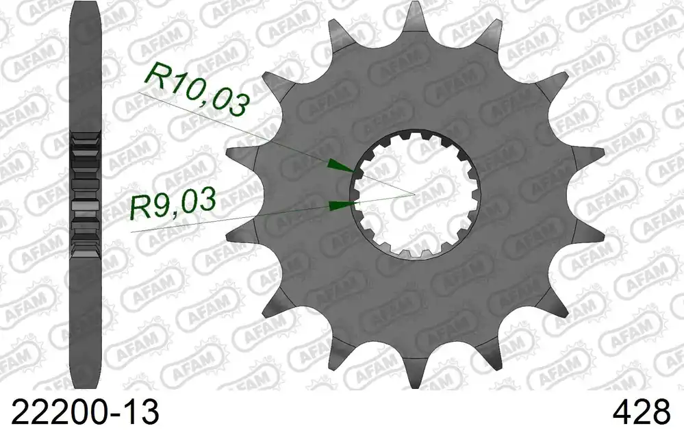 Bestseller Pignone AFAM 22200-13 passo 428 MASH 125 BLACK SEVEN 2017 -2019