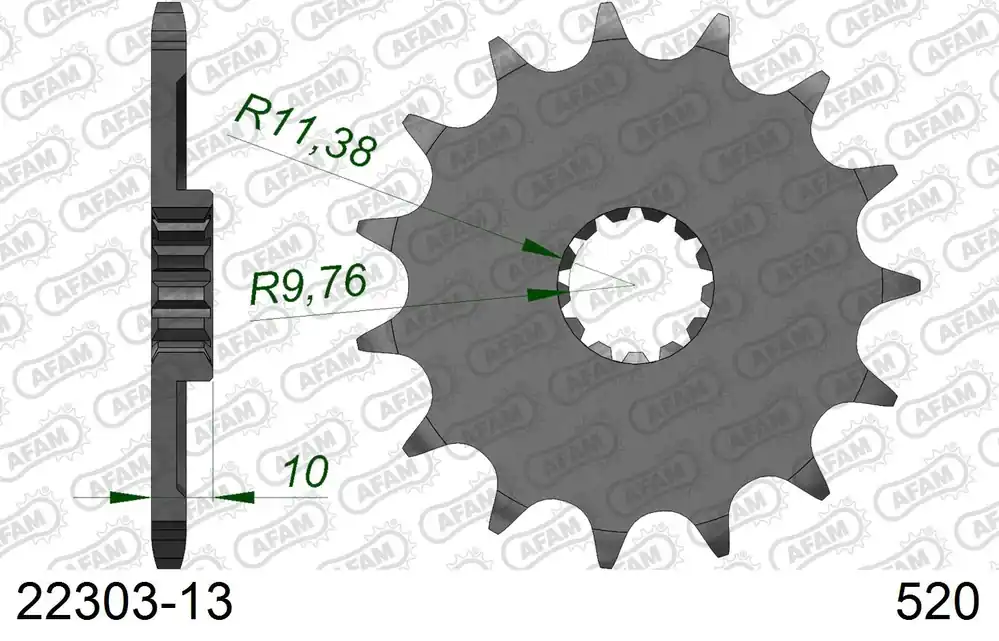 Prezzo Di Fabbrica Pignone AFAM 22303-13 passo 520 SUZUKI TS 240 X 1985 -1989