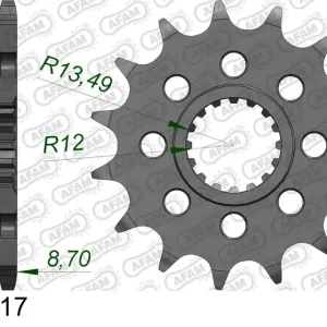 Ultimissimo Modello Pignone AFAM 22902-17 passo 520 SUZUKI GSX-R 1000 2009 -2016