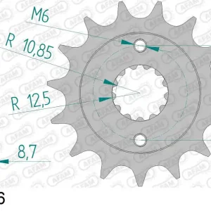 Popolare Pignone AFAM 24501-16 passo 520 KAWASAKI ZR 400 ZEPHYR 1997 -2001