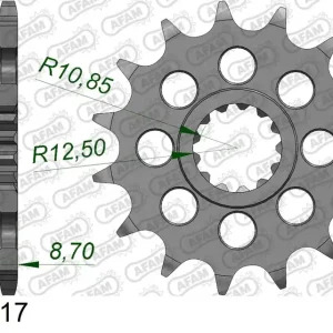 Popolare Pignone AFAM 28402-17 passo 520 SUZUKI GSX-R 1000 2001 -2008