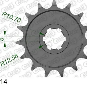 Promozione Esclusiva Pignone AFAM 30300-14 passo 520 KAWASAKI KDX 250 1981 -1995