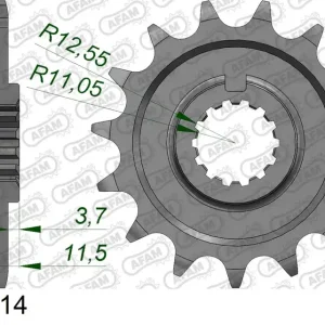 Pignone AFAM 43304-14 passo 520 SHERCO SE 250 ENDURO 2014 -2018 Più Venduto