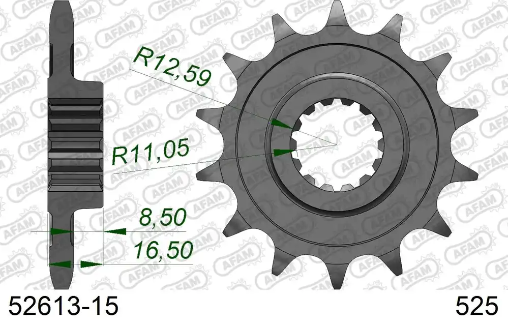 Quantità Limitata Pignone AFAM 52613-15 passo 525 DUCATI S 1000 DS MULTISTRADA 2005 -2006