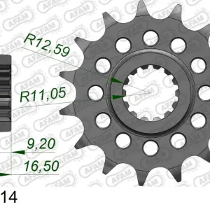 Prezzo Scontato Pignone AFAM 52614-14 passo 520 DUCATI 749 DARK 2004 -2006