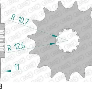 Pignone AFAM 64500-13 passo 520 HUSQVARNA CR 250 2000 -2007 Spedizione Espresso