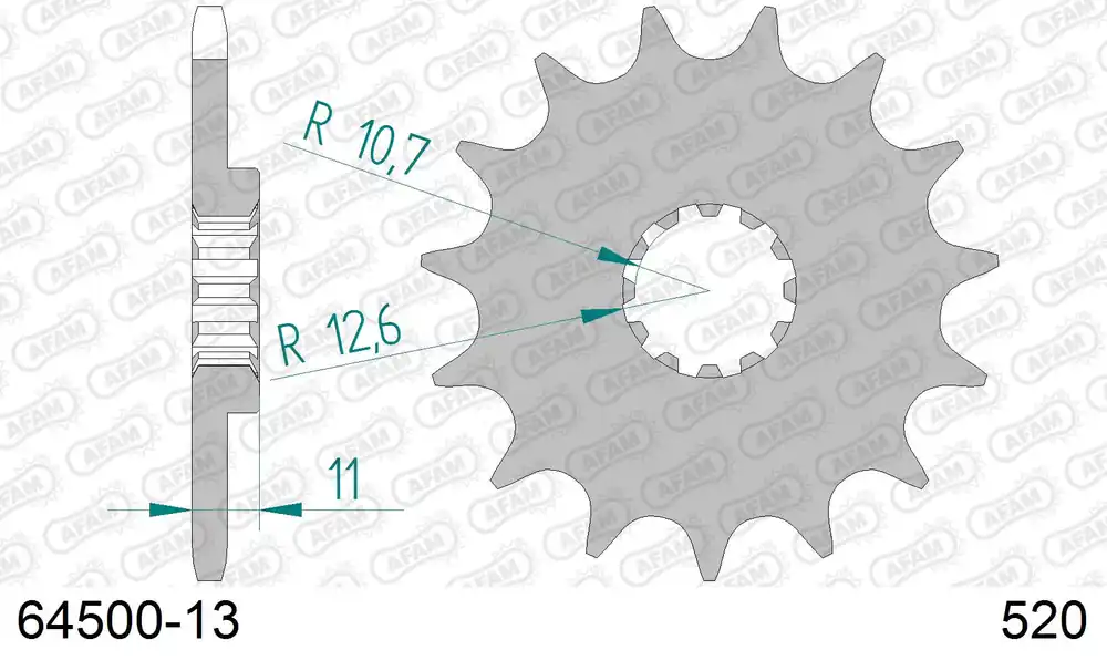 Pignone AFAM 64500-13 passo 520 HUSQVARNA CR 250 2000 -2007 Spedizione Espresso