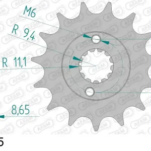 Pignone AFAM 73305-15 passo 520 HUSQVARNA 401 SVARTPILEN 2017 -2023 Super Prezzo