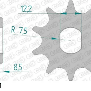 Pignone AFAM 94124-11 passo 415 HUSQVARNA TC 50 2017 -2023 Reso Gratuito