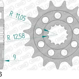 Di Tendenza Pignone AFAM 94900-16 passo 525 BENELLI TNT 1130 CAFE RACER 2005 -2012