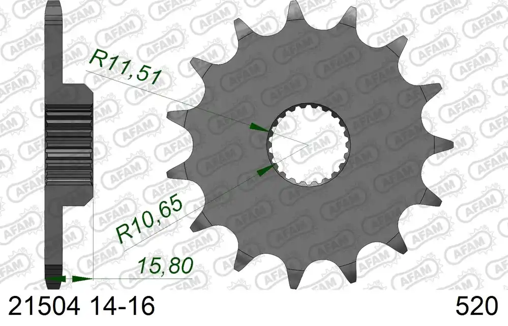 A Buon Prezzo Pignone AFAM 21504NR-15 Passo 520 Con Gomma Antirumore MZ (MUZ) 660 BAGHIRA 1997 -2005