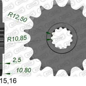 Spedizione Espresso Pignone AFAM 21512NR-16 Passo 520 Con Gomma Antirumore YAMAHA XJ 6 F DIVERSION 2010 -2016
