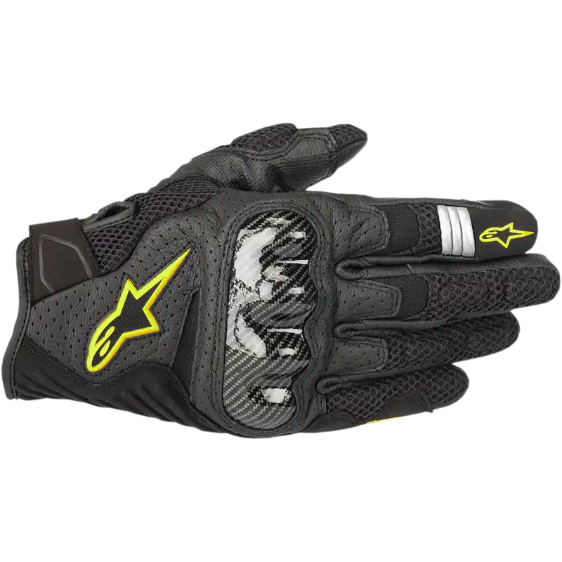 Più Venduto Guanti Moto Estivi ALPINESTARS SMX-1 Air V2 Nero-Giallo Fluo