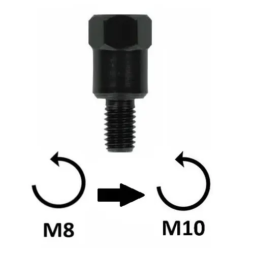Novità Adattatore Specchio - M8x1,25 SX (superiore) > M10x1,25 SX (inferiore)