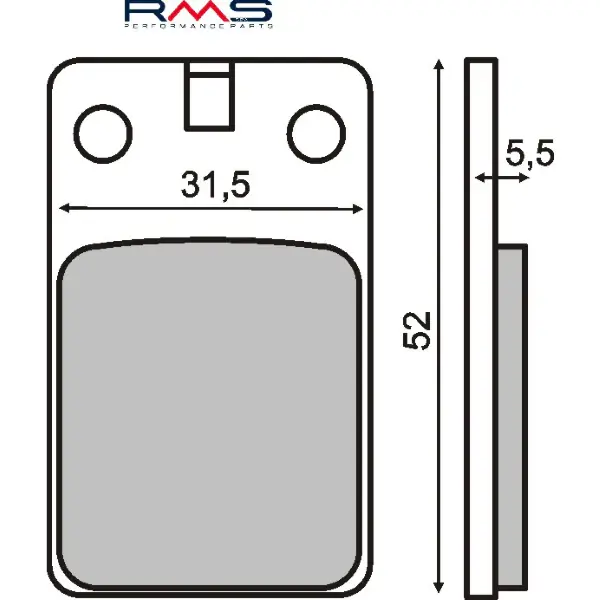 Pagamento Sicuro Pastiglie Freno RMS Organiche Malaguti F12 Phantom 50cc Anteriore per MALAGUTI RST 50 1990 - 1991