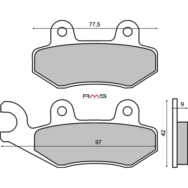 Pastiglie Freno RMS Organiche Kymco Vitality 50cc Posteriore per AEON ELITE 125 125 2012 - 2015 Spedito Oggi