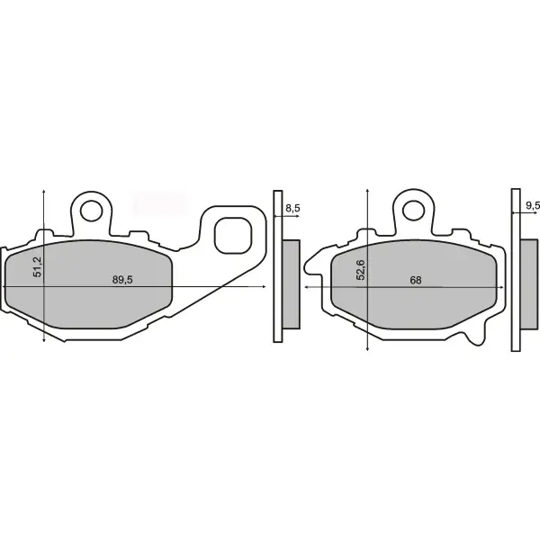 Ultimissimo Modello Pastiglie Freno RMS Organiche Kawasaki 400-1100cc Posteriore per KAWASAKI ER-6F A6F-A8F 650 2006 - 2008