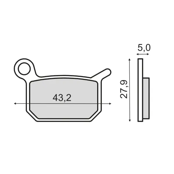 Pastiglie Freno RMS Organiche KTM Sx 65cc Anteriore per KTM MINI ADVENTURE 50 SENIOR 50 2004 - 2007 Spedizione Gratuita