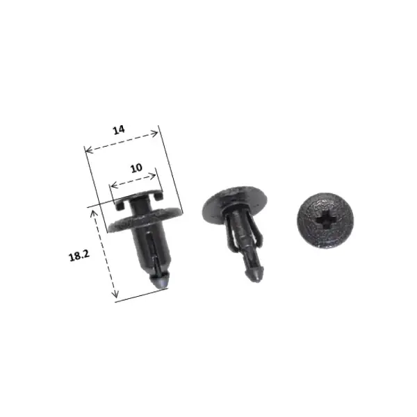 Rivetto in plastica RMS Honda 90683-MBW-003 per HONDA CB 400 A TWIN AUTOMATK 400 1979 - 1979 Spedizione Espresso