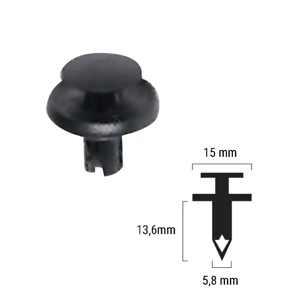 Rivetto in plastica RMS Suzuki 09409-06328 per SUZUKI UX SIXTEEN K8-L0 125 2008 - 2010 Nuova Collezione