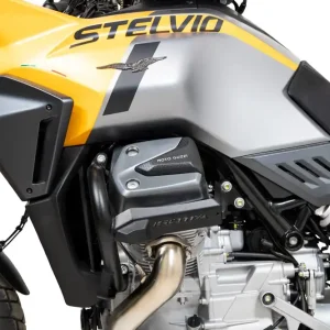 ISOTTA Tubi paramotore protezione motore con led per MOTO GUZZI V 100 MANDELLO S / STELVIO 2024 Spedizione Espresso
