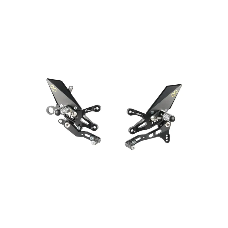 Offerta Lampo LIGHTECH Pedane Regolabili Con Poggiapiedi Snodati per Aprilia RSV4 2009