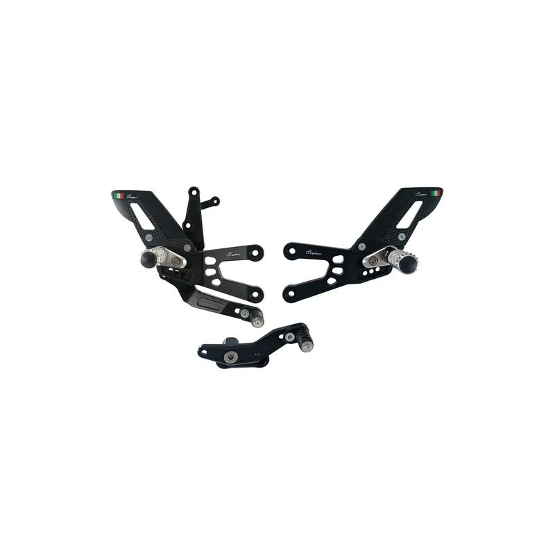 LIGHTECH Pedane Regolabili con Poggia piedi Fissi per Honda CBR600RR 2007 Ordina Subito