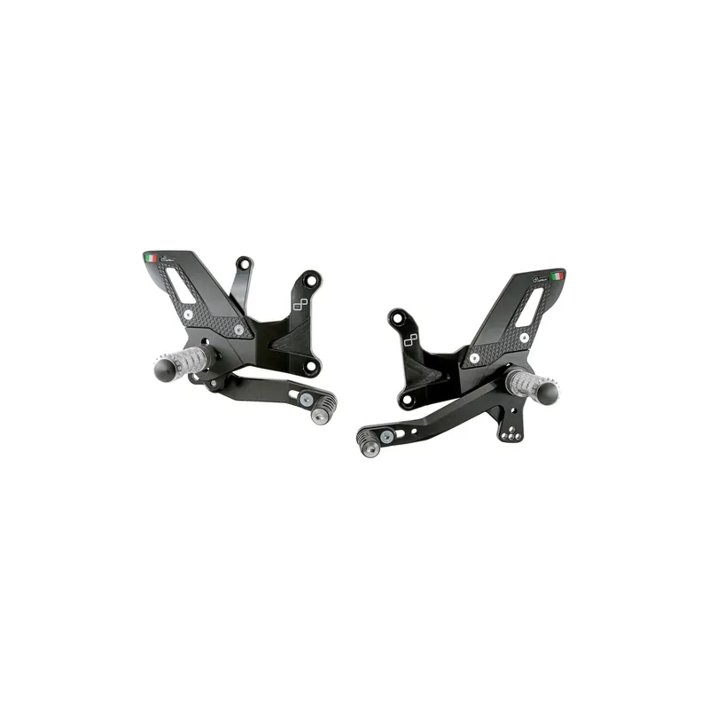 Offerta Speciale LIGHTECH Pedane Regolabili Con Poggia Piedi Fissi - TRACK USE per Kawasaki ZX25R 2023