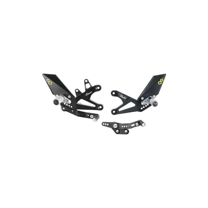 Promozione Esclusiva LIGHTECH Pedane Regolabili Con Poggiapiedi Snodati per Triumph Daytona 675 2013