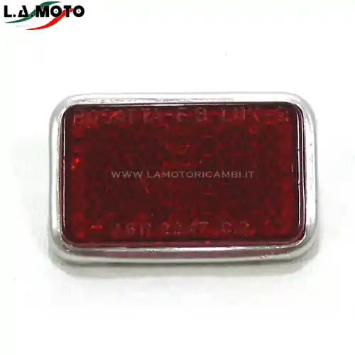 CATADRIOTTO POSTERIORE ROSSO RETTANGOLARE PER VESPA APE E LAMBRETTA Super Prezzo